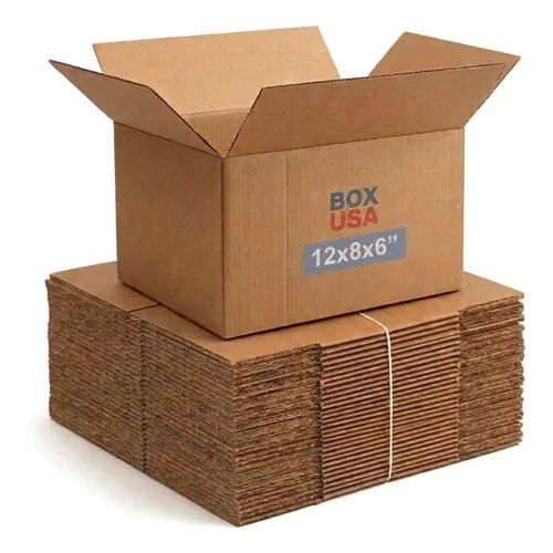 Aviditi 1286 corrugado Caja, 12 pulgadas longitud x 8 pulgadas ancho x 6 pulgadas Altura, kraft (Paquete de 25)