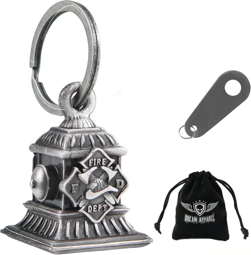 Vista 42 de Dream Apparel Campanas de motocicleta para motociclistas, accesorios de campanas pesadas y llavero para la suerte