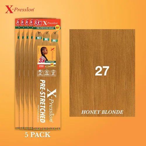 Vista 138 de Sensationnel X-Pression - Trenzas prestiradas, 3 unidades, 58 pulgadas, paquete de 1 unidad, 1B