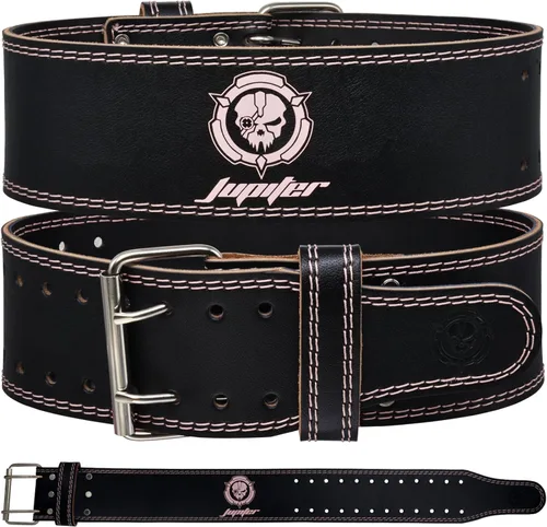 Vista 13 de Cinturón para levantamiento de pesas (15,2 cm de ancho) - Piel auténtica, ofrece soporte para la espalda. Hebilla de doble punta, ideal