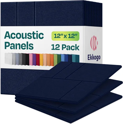 Vista 22 de Paneles acústicos de alta densidad para amortiguar sonidos, forma hexagonal, paquete de 12 unidades de 14" x 12.1" x 0.4", color turquesa océano