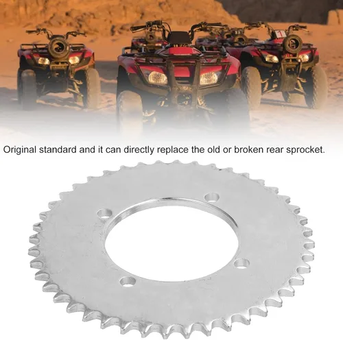 Vista 7 de Alomejor Piñón de cadena trasera T8F 44T 4 agujero cadena piñón de transmisión trasera para 43cc 49cc Mini Moto Electric