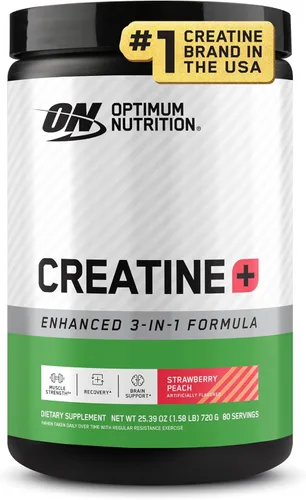 Vista 15 de Optimum Nutrition Creatina Monohidrato Plus en polvo, sabor a maracuyá naranja, mezcla de rendimiento de creatina con electrolitos