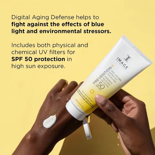 Vista 4 de Crema Image Skincare de prevención+ protección diaria, FPS 50, humectante, 3.2 onzas
