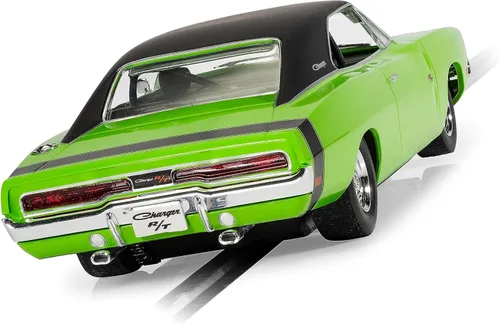 Vista 4 de Scalextric Dodge Charger RT Sublime Verde Negro Top 1:32 Slot Race Car C4326
