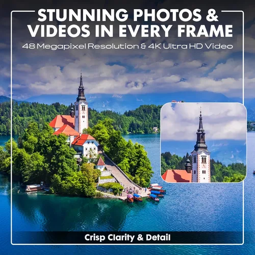 Vista 2 de Minolta Cámara digital de 48MP - Video HD Ultra Slim 4K, pantalla LCD IPS de 2.9”, lente de enfoque automático con estabilización digital de imagen