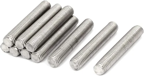 Vista 35 de uxcell M3 x 2.362 in 0.020 in Pitch 304 Varillas totalmente roscadas de acero inoxidable barra 10 piezas