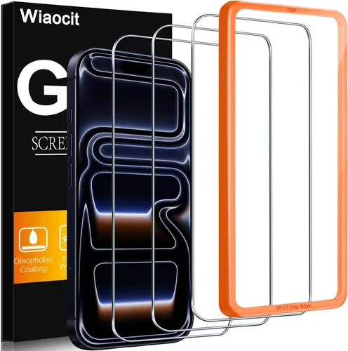 Vista 8 de Wiaocit Paquete de 3 protectores de pantalla de vidrio templado para iPhone Air, dureza 9H, sin burbujas, compatible con fundas