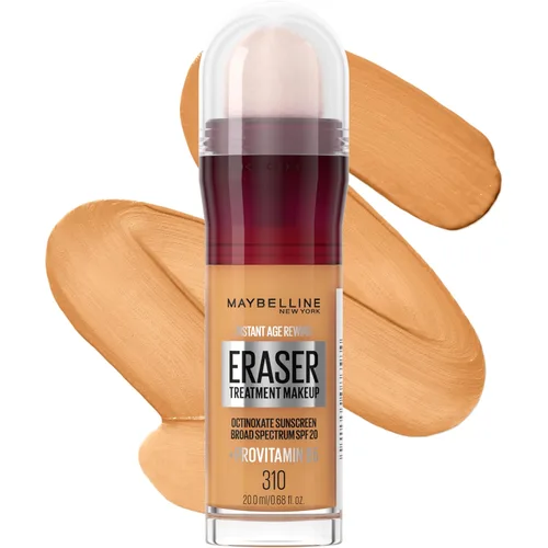 Vista 20 de Maybelline Instant Age Rewind Eraser Foundation con SPF 20 y provitamina B5 hidratante, 110, 1 unidad