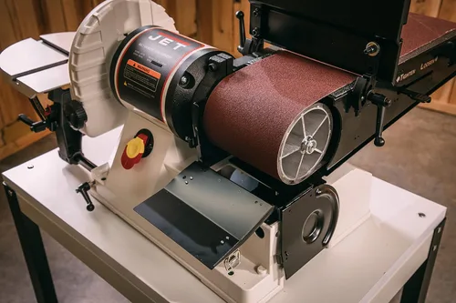 Vista 8 de JET JSG-96OS, correa de 6 x 48 pulgadas y lijadora de disco de 9 pulgadas con soporte, 1 ph 115 V (708596K)