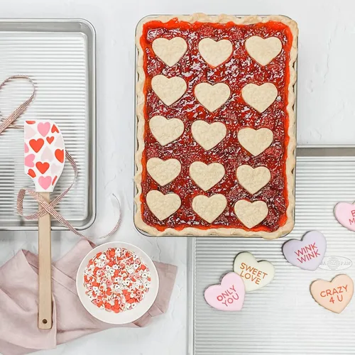 Vista 8 de USA Pan Bakeware - Bandeja antiadherente de media hoja, bandeja para hornear, acero aluminizado, (paquete de 2)