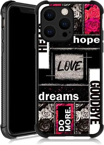 Vista 11 de ZHEGAILIAN Funda compatible con iPhone 13 Pro Max, funda protectora antideslizante de poliuretano termoplástico suave con cuatro esquinas reforzadas