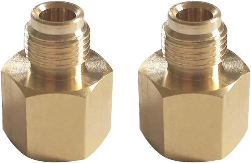 MENSI Tubo hembra de 1/4 pulgadas NPT x 1/4 de pulgada de bengala macho invertida (7/16-24UNF) Componentes de montaje de adaptador de conversión de