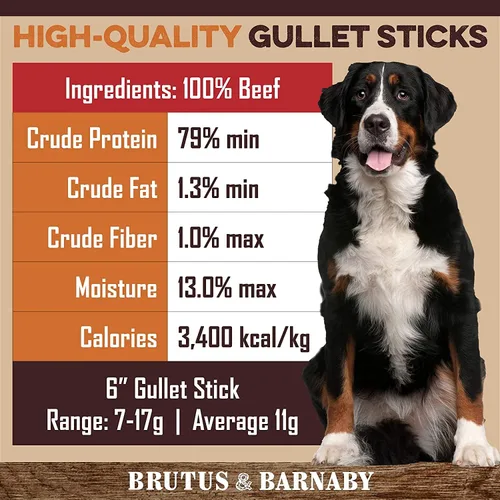Vista 3 de Masticables naturales de esófago de res de un solo ingrediente para perros, tiras planas y saludables con glucosamina y condroitina de origen
