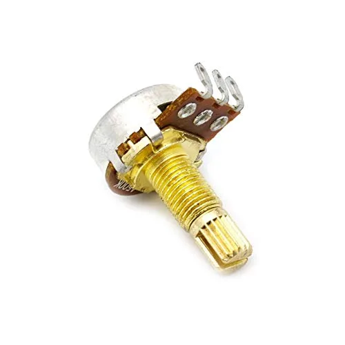 Vista 4 de Piezas de guitarra, 5 unidades, dorado, A500k, Ohm, audio, mini macetas, potenciómetro de guitarra para guitarra eléctrica