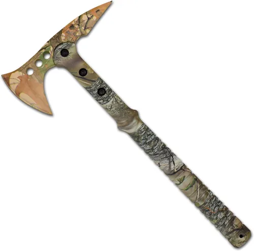 Vista 3 de Snake Eye Tactical Hacha de lanzamiento Tomahawk - Hacha táctica con funda y hacha de lanzamiento de competencia (camuflaje)