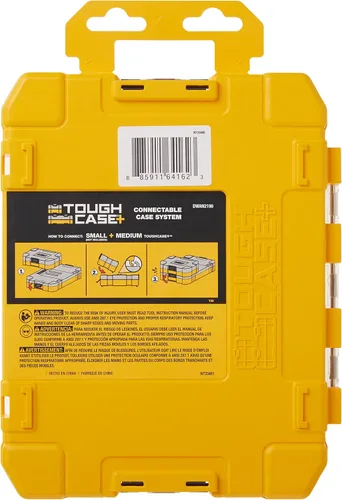 Vista 2 de DEWALT Caja de herramientas, organizador mediano de 8 compartimentos para piezas pequeñas, caja resistente portátil, organizador de tornillos, caja