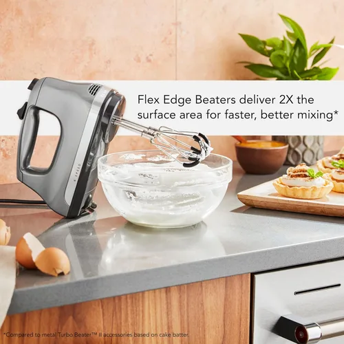 Vista 3 de KitchenAid KHM6118 - Batidora de mano de 6 velocidades con batidores de borde flexible y KMT2115 tostadora para 2 rebanadas