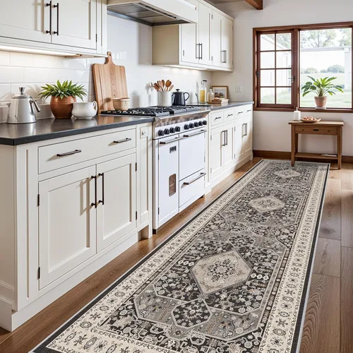 Vista 39 de Alfombra de Pasillo Lavable - Alfombras de Cocina de 2'6"x12' con Respaldo Antideslizante, Alfombras de Casa de Campo para Interiores para Sala