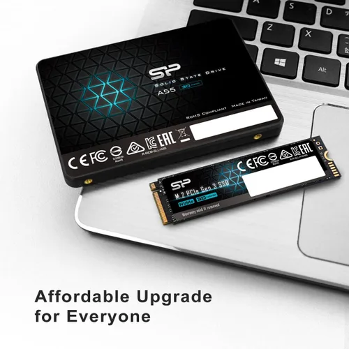 Vista 6 de Silicon Power 128GB SSD 3D NAND A55 SLC Caché Rendimiento Aumentado SATA III 2.5" 7mm (0.28") Unidad de Estado Sólido Interna (SU128GBSS3A55S25AH)