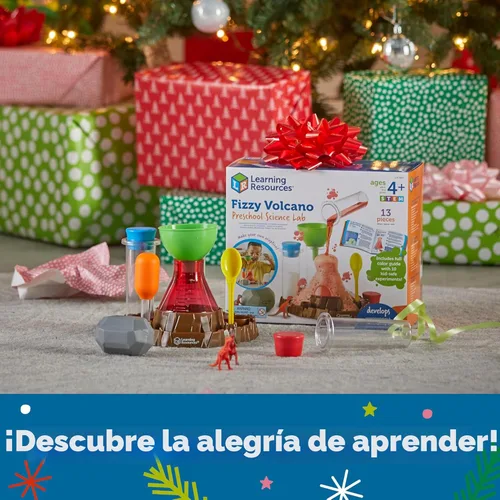 Vista 2 de Learning Resources Fizzy Volcano - 13 Piezas, Edades 4+, Kits de Laboratorio Científico para Preescolar, Experimentos de Juguetes STEM para Niños