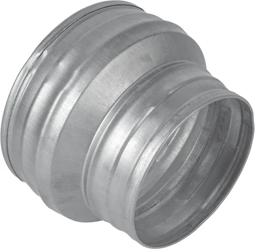 Vista 21 de Reductor de conducto redondo de 6 a 4 pulgadas - Aumentador de tubería de acero galvanizado de ajuste macho - Acoplamiento para sistemas