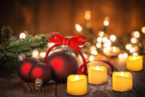 Vista 7 de CANDLE IDEA 6 velas de té sin llama de control remoto de 200 horas, velas votivas parpadeantes LED que funcionan con pilas, velas eléctricas