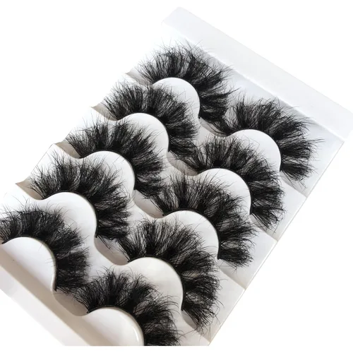 Vista 6 de Gmagictobo Pestañas postizas esponjosas 3D de visón sintético, pestañas postizas dramáticas de 0.866 pulgadas, paquete de pestañas postizas largas