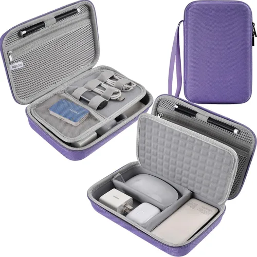 Vista 10 de Estuche organizador electrónico duro de viaje para MacBook Adaptador de corriente Cargadores Cables Power Bank Apple Magic Mouse Apple Pencil USB