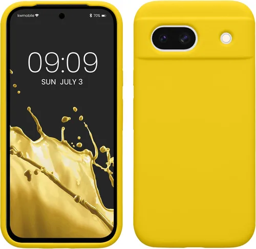 Vista 334 de kwmobile Funda Compatible con Google Pixel 6 Pro - Funda de Teléfono de Silicona TPU con Acabado Suave - Azul Caribe