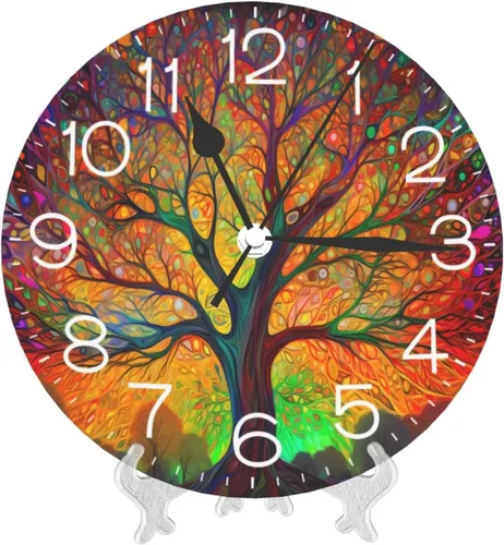 Vista 4 de Reloj de pared redondo 1776-2026, conmemorativo, silencioso, sin tictac, funciona con pilas, reloj de escritorio silencioso de cuarzo águila