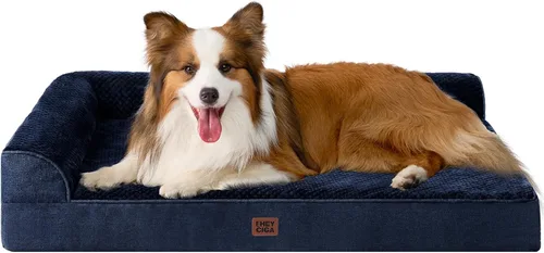 Vista 73 de EHEYCIGA Cama ortopédica para perros de tamaño mediano, cama de espuma viscoelástica para perros con funda extraíble lavable, sofá impermeable