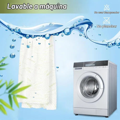 Vista 8 de Protector de Colchón Twin Impermeable, Funda Protectora de Colchón Lavable de Rayón de Bambú, Cubrecolchón Transpirable y Silencioso con Elástico