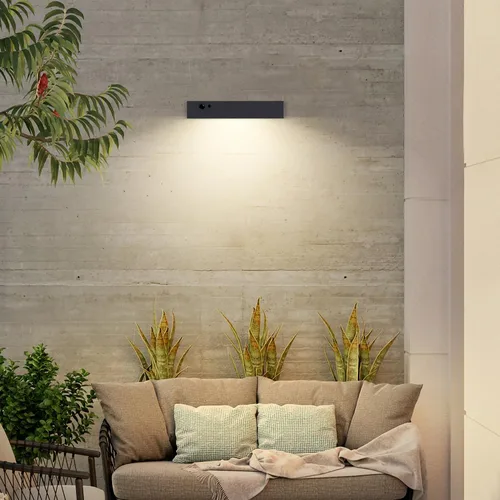 Vista 6 de Luces solares para exteriores, luz solar con sensor de movimiento para letrero de casa, IP44 impermeable 1000LM 4000K estilo moderno de lujo sin