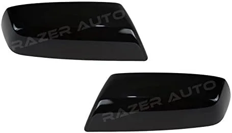 Glossy Black Top Half Mirror Cover for 2014-2015 Chevy Chevrolet Silverado 1500/2014-2015 GMC Sierra 1500