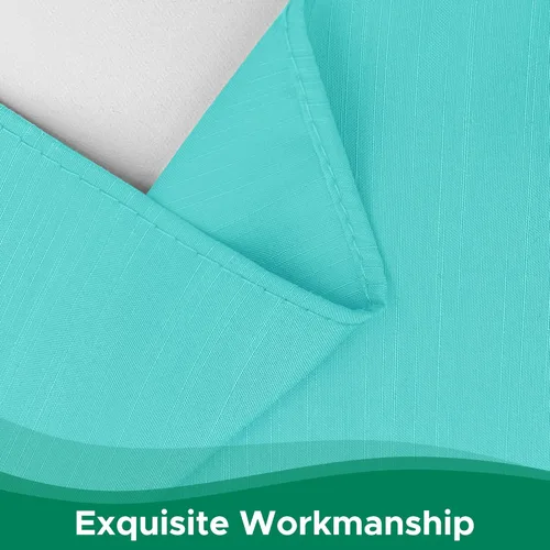 Vista 4 de Biscaynebay - Faldón de cama envolvente Queen de 15 pulgadas, con volantes, elástico, ajustable, aguamarina, fácil ajuste, resistente a las arrugas