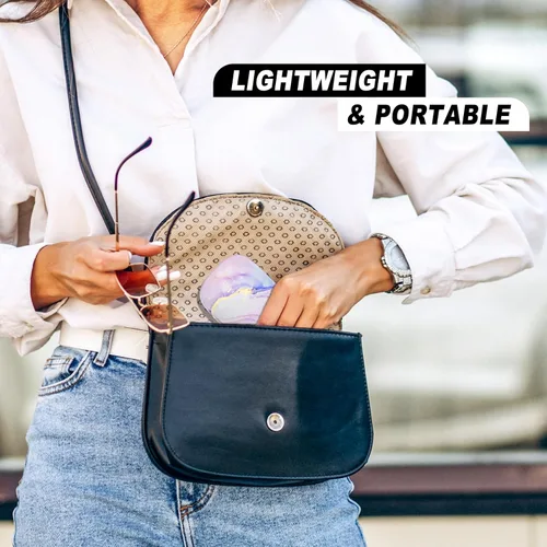 Vista 7 de NPOOYI Eyeglasses Case, Hard Shell Protective Case for Glasses, Unisex for Women Men, Glass Case with Cleaning Cloth