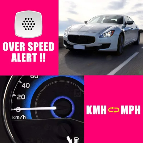 Vista 4 de Kingneed - Velocímetro GPS para camiones de 6.2 pulgadas con pantalla digital extendida, odómetro para vehículos, medidor de viaje, alarma de exceso