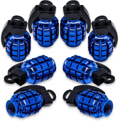 Vista 62 de 6 tapas de vástago de válvula de neumático, tapas de válvula de neumático de acero inoxidable para automóviles, camiones, SUV, motocicletas, Verde