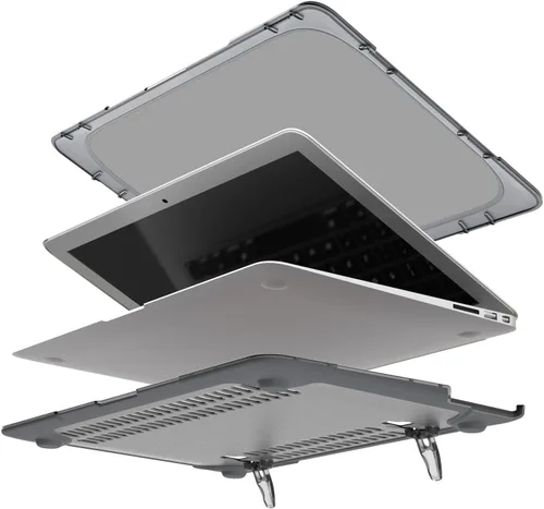Vista 2 de Batianda Funda resistente para MacBook Air 13 pulgadas 2015 2017, gris