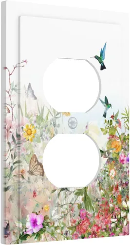 Vista 112 de Cubiertas decorativas para placa de interruptor, bandera estadounidense, receptáculo de 1 banda, placa de pared dúplex, cubierta de interruptor