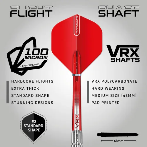 Vista 3 de RED DRAGON Hell Fire A 0.78 oz, 0.85 oz - Juego de dardos de punta de acero de tungsteno con vuelos y ejes
