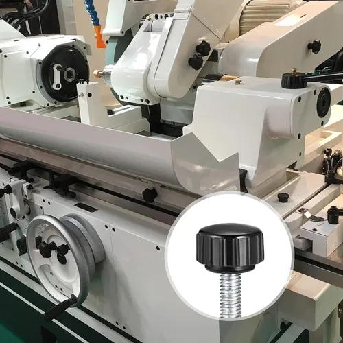 Vista 4 de uxcell Perillas de sujeción moleteadas con rosca métrica macho M5 x 0.787 in, tornillo de agarre para pulgar, perno de mango de sujeción manual