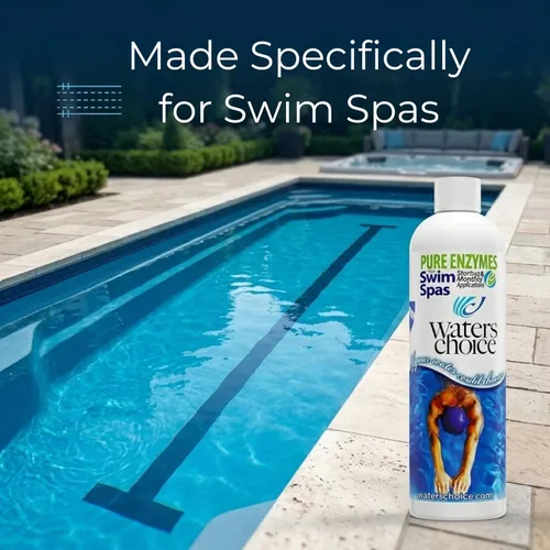 Vista 2 de Waters Choice Enzimas para spas de natación, tratamiento de agua de spa para spas de natación de 1000 a 2000 galones, específicamente formuladas