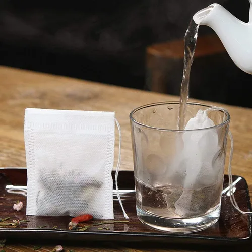 Vista 6 de 400 bolsas de té desechables para té de hojas sueltas, bolsas de filtro de té con cuchara de té gratis para té de hojas sueltas, bolsitas infusoras