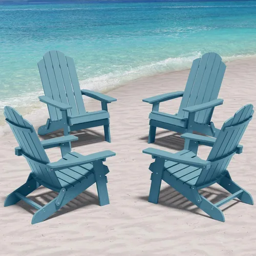 Vista 32 de MXIMU Folding Adirondack Chair for Outdoor: Easy Assembly and Comfortable Adirondack Chairs - Foldable Composite Fire Pit Chairs - All Weather