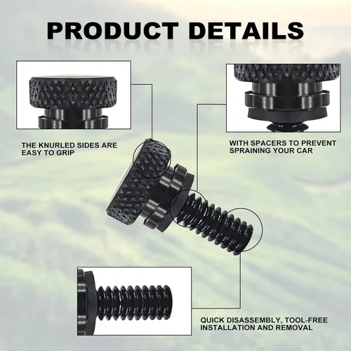 Vista 3 de Piezas de modificación de motocicleta Harley Davidson - Tornillo de asiento de acero, tornillo de aleación de aluminio (negro)