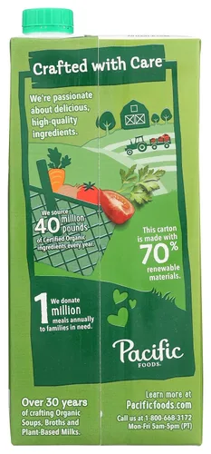 Vista 3 de Pacific Foods - Caldo de verduras orgánico bajo en sodio, 32 onzas