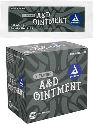 Pomada de vitaminas A y D Dynarex sin lanolina - Crema protectora de vitamina A y D para cortes menores, quemaduras, sarpullido del pañal y piel