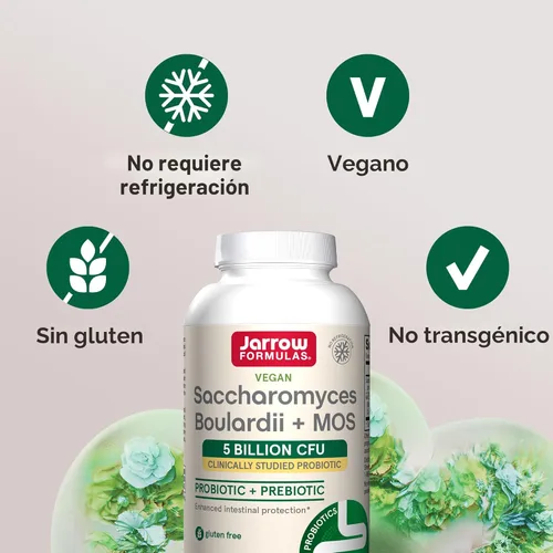 Vista 5 de Suplemento de Jarrow Formulas Sacharomyces boulardii y MOS, SAC, individual, 1, 1